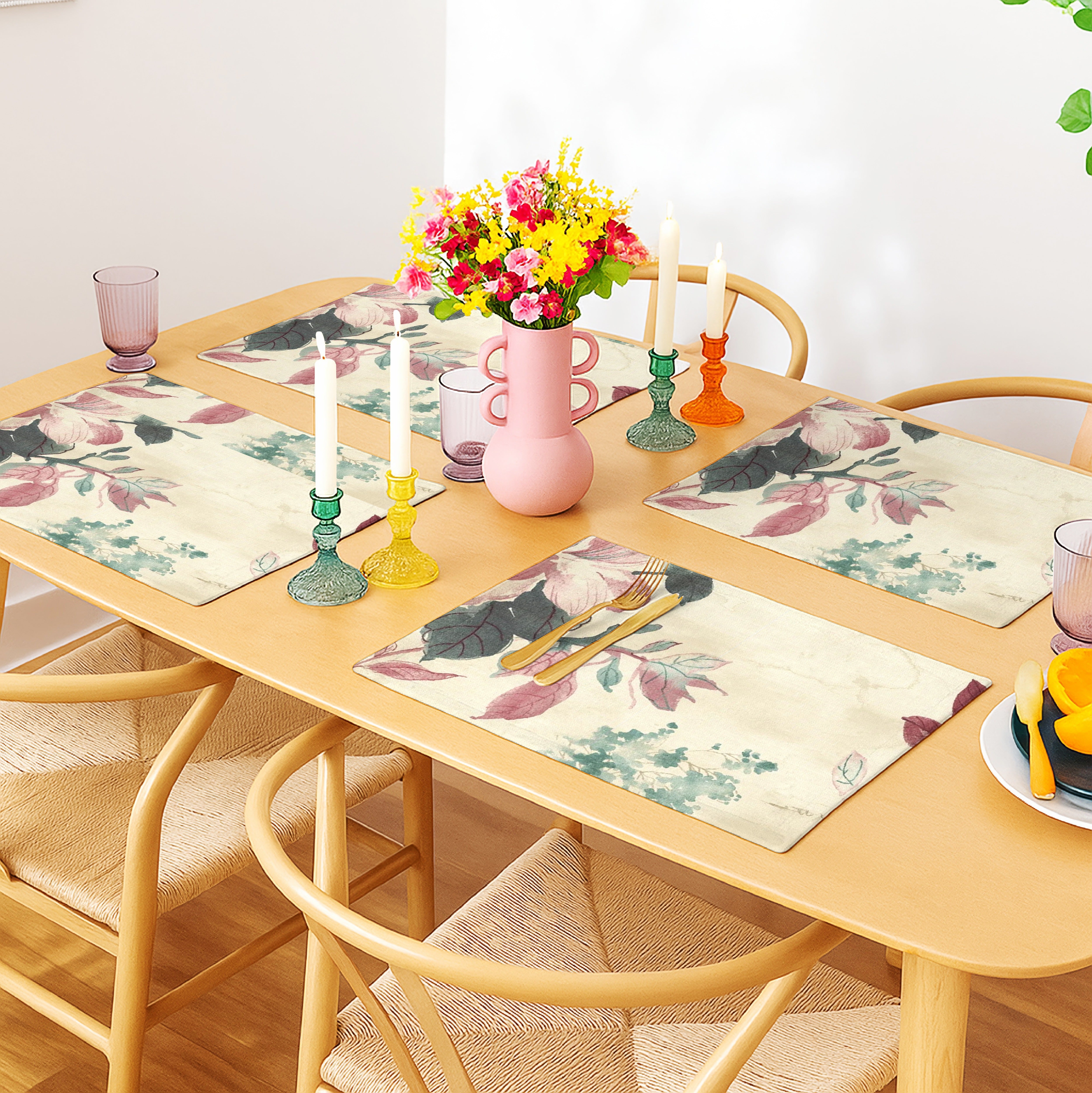 HAZEL PINK REVERSIBLE PLACEMATS