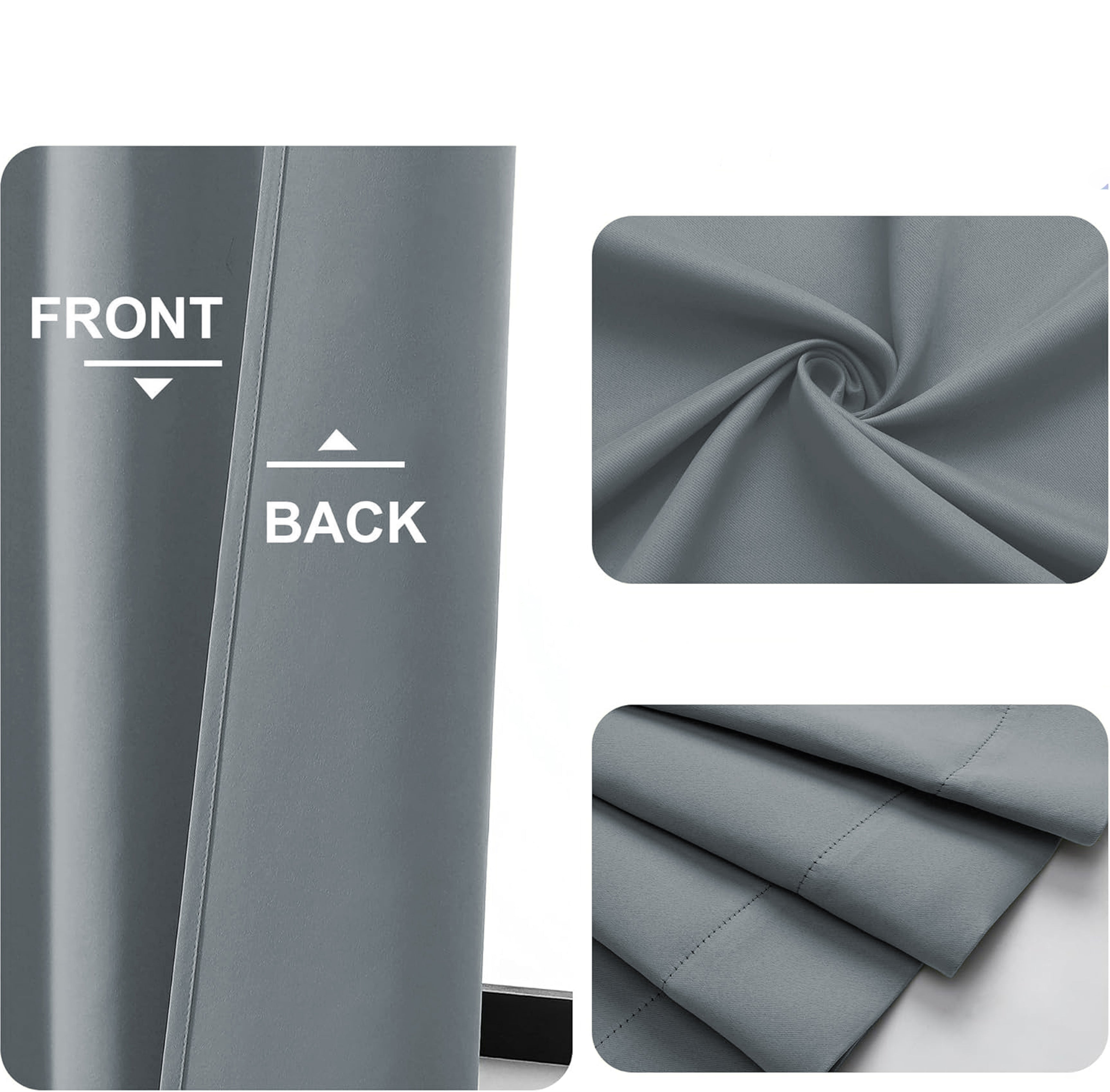 SUNBLOCK GREY BLACKOUT CURTAIN