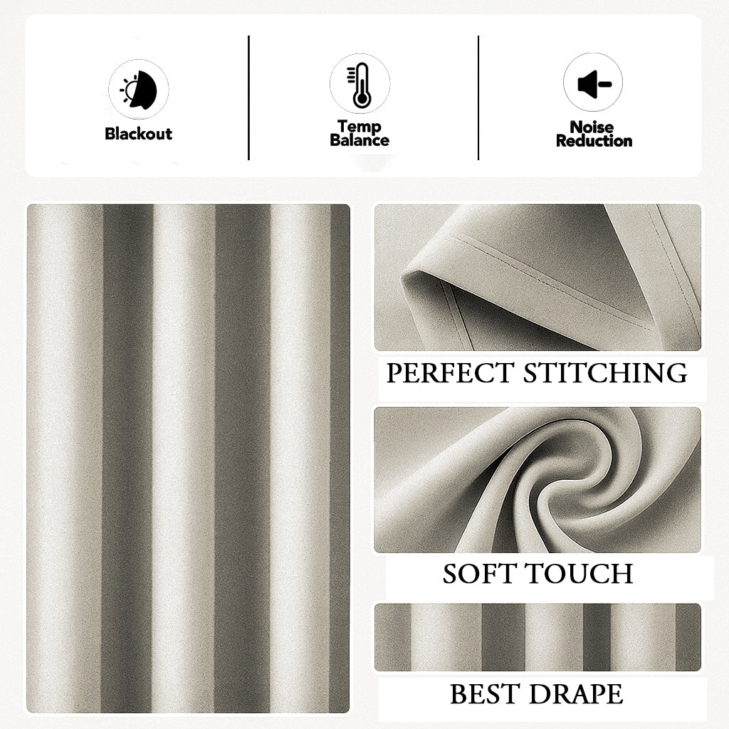 SUNBLOCK BEIGE BLACKOUT CURTAIN