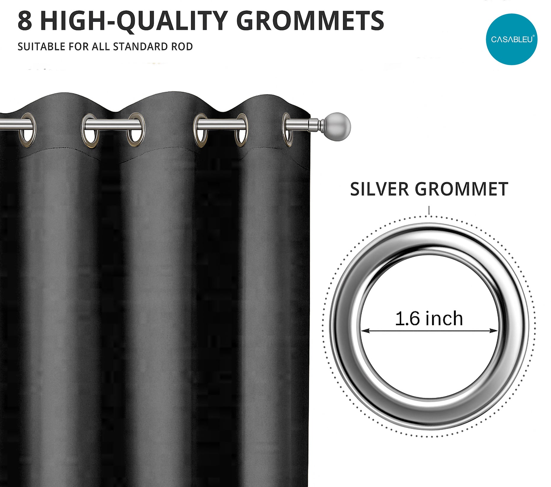SUNBLOCK BLACK BLACKOUT CURTAIN