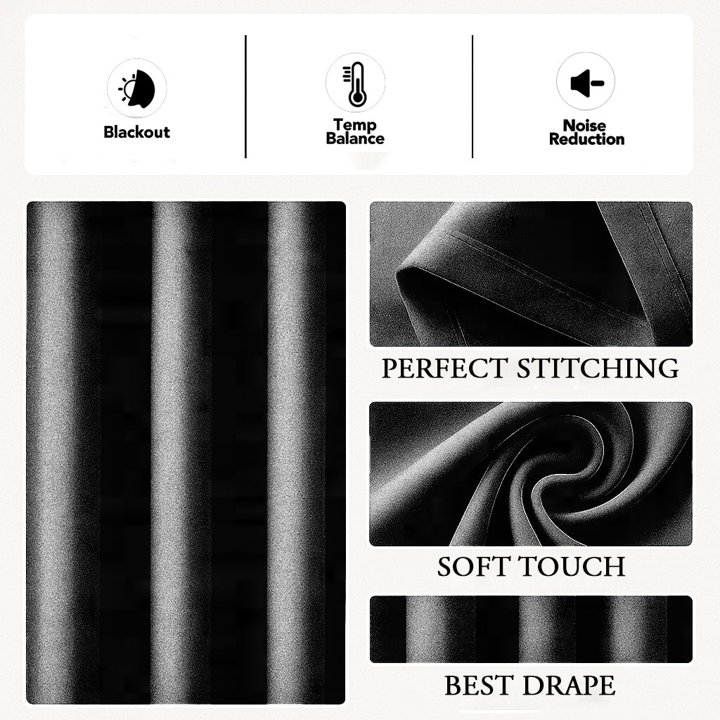 SUNBLOCK BLACK BLACKOUT CURTAIN