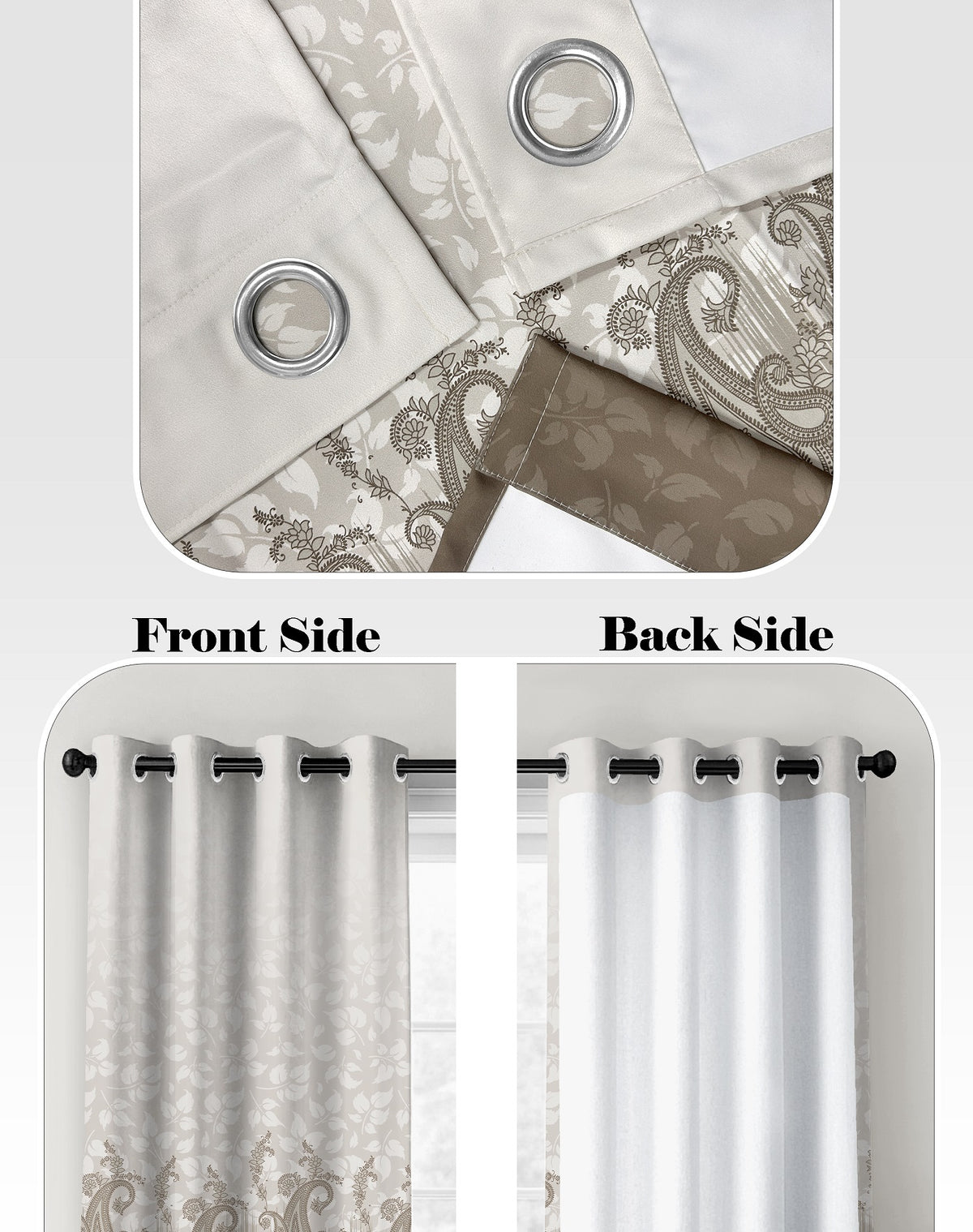 NAZAAKAT MINK PRINTED ROOM DARKENING CURTAIN
