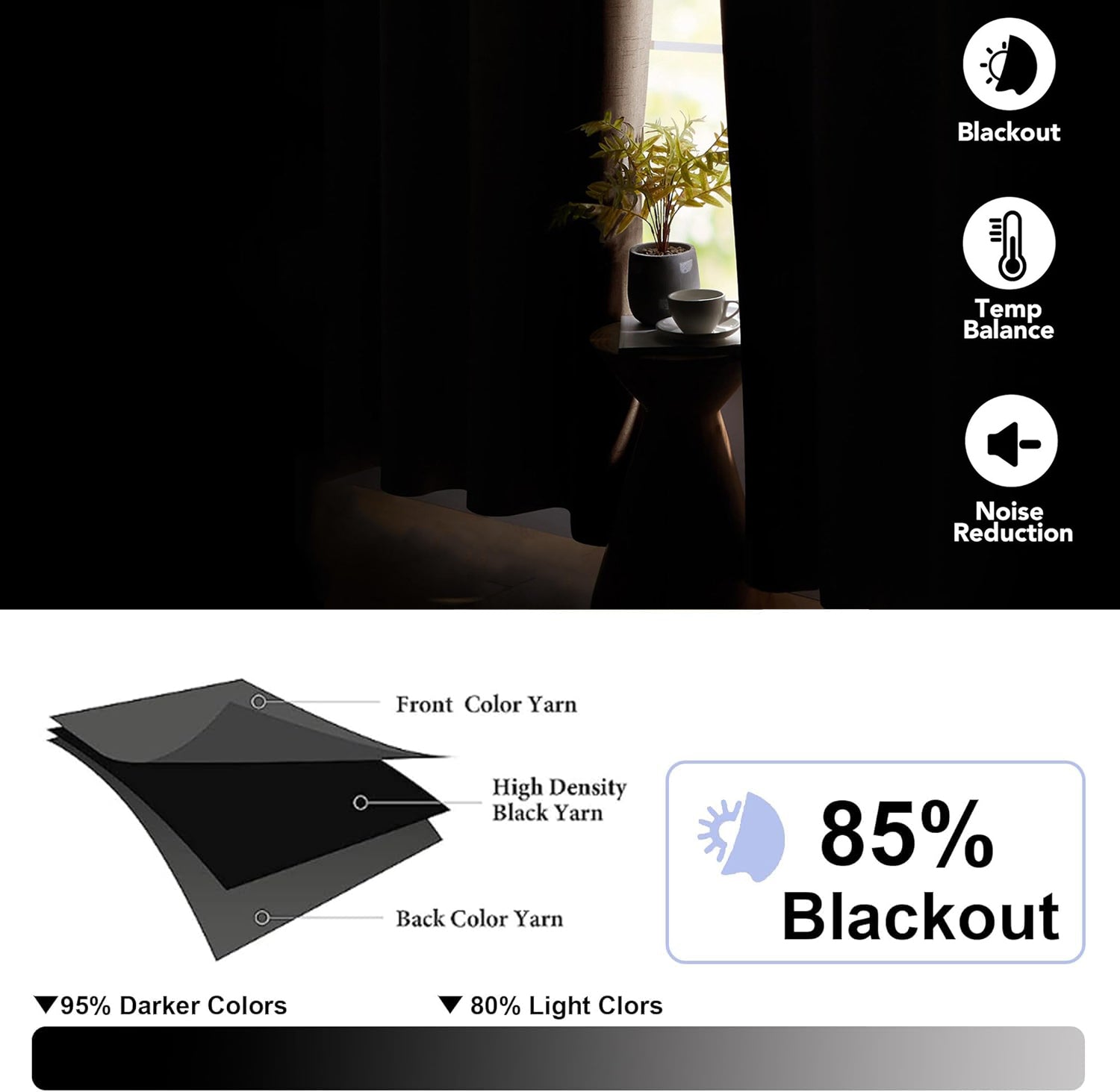 SUNBLOCK CHIKU BLACKOUT CURTAIN