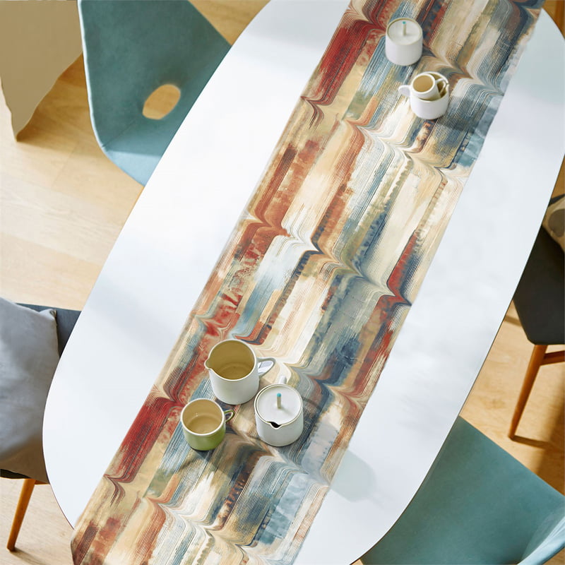 LIMA RED MATTY DIGITAL PRINTED TABLE RUNNER