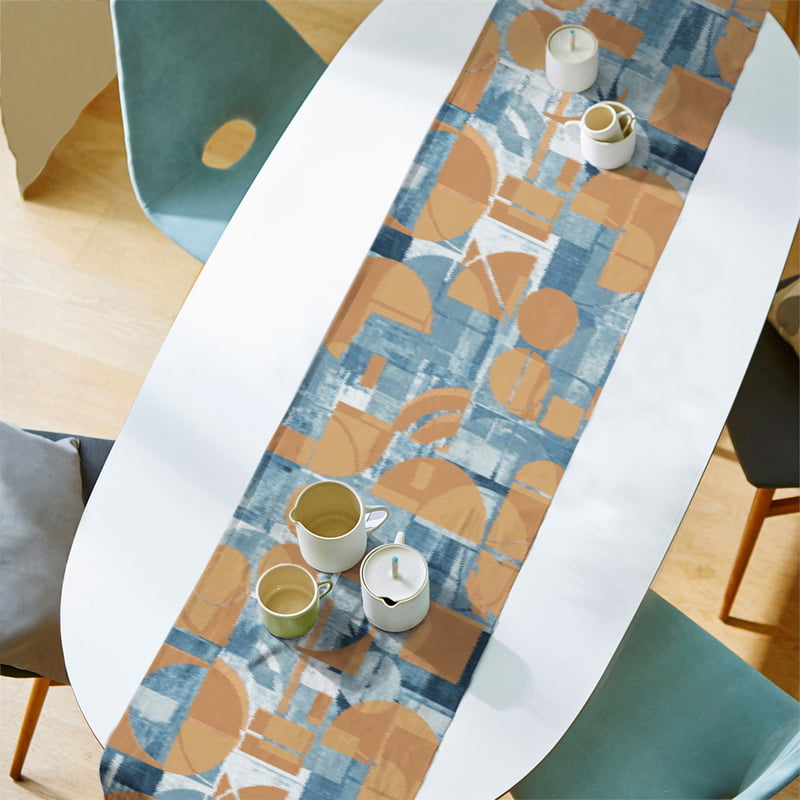 TABLE RUNNER LARK ORANGE MATTY DIGITAL PRINTED