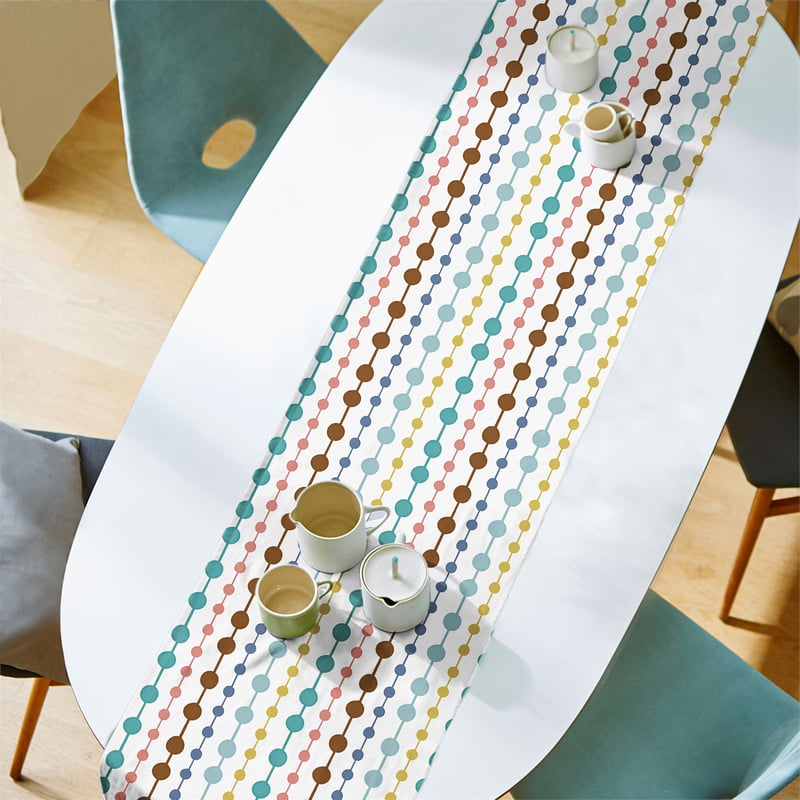 CODY MAROON MATTY DIGITAL PRINTED TABLE RUNNER