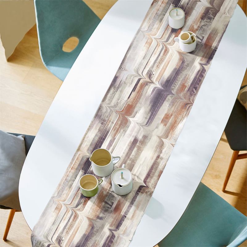 TABLE RUNNER LIMA BROWN MATTY DIGITAL PRINTED