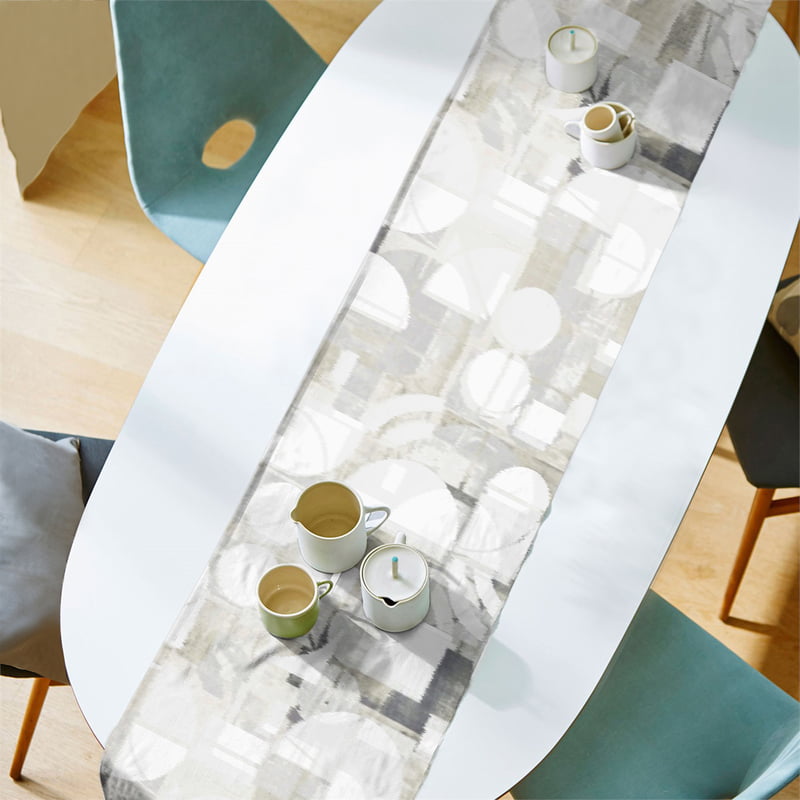 TABLE RUNNER LARK BEIGE MATTY (12X72 INCH) DIGITAL PRINTED