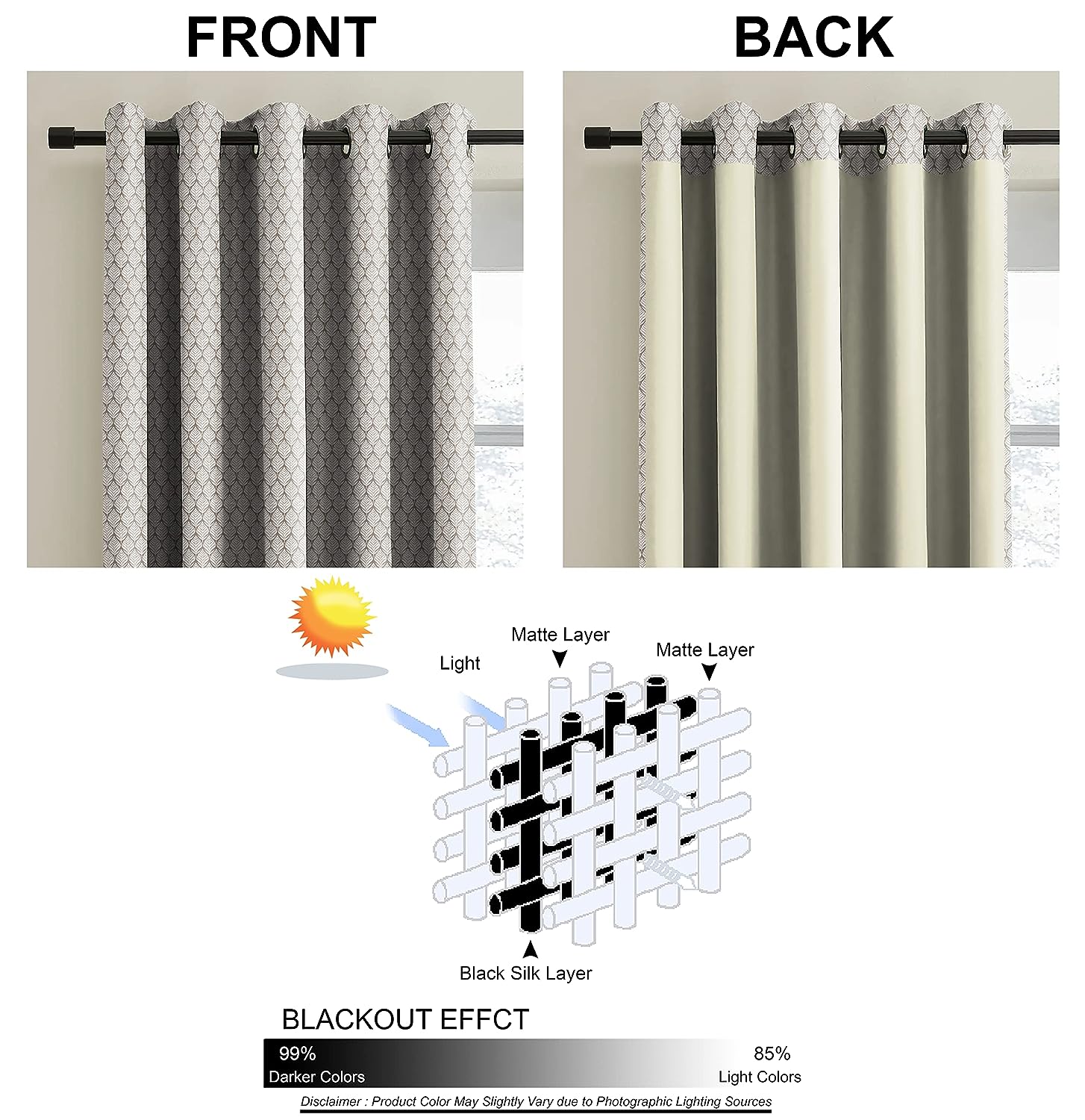 WILLOW L-BROWN BLACKOUT CURTAIN