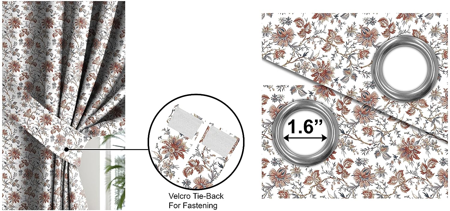 ANDAMAN WHITE PRINTED BLACKOUT CURTAIN