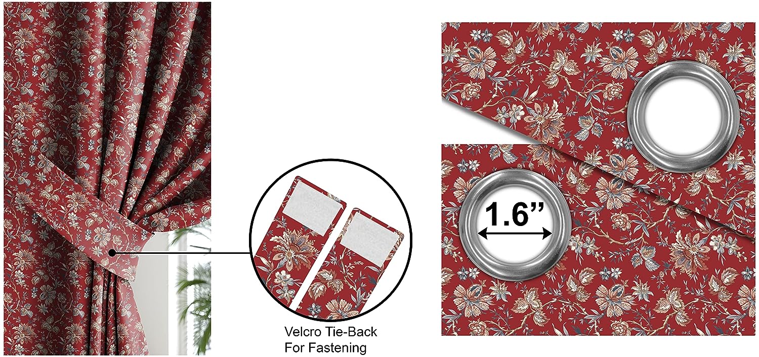 ANDAMAN RED PRINTED BLACKOUT CURTAIN