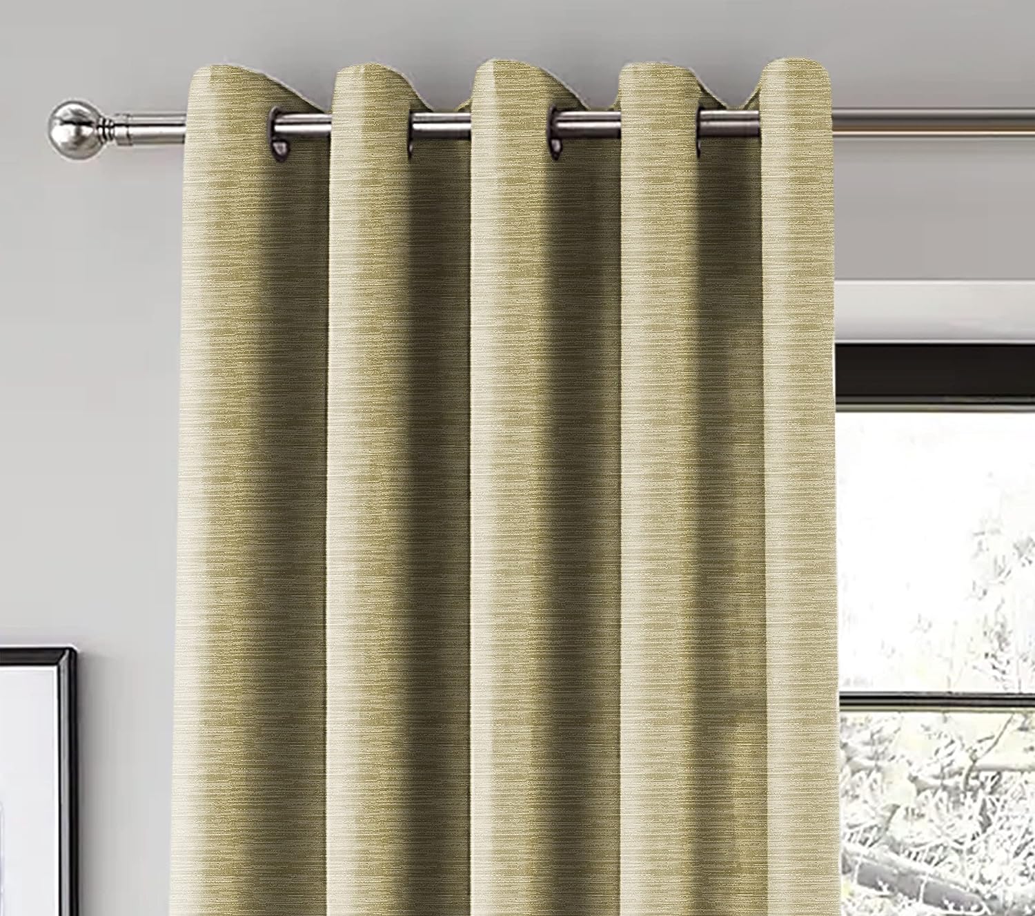 PETRA GREEN PRINTED BLACKOUT CURTAIN