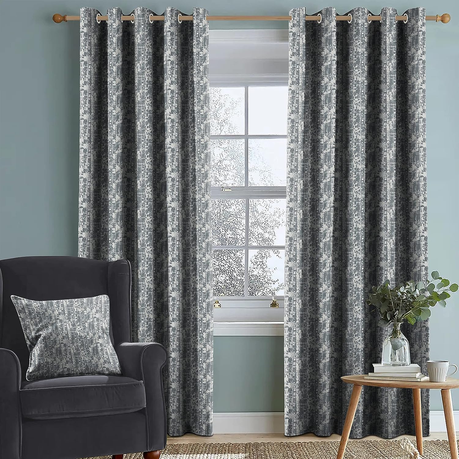 LEO D-GREY BLACKOUT CURTAIN