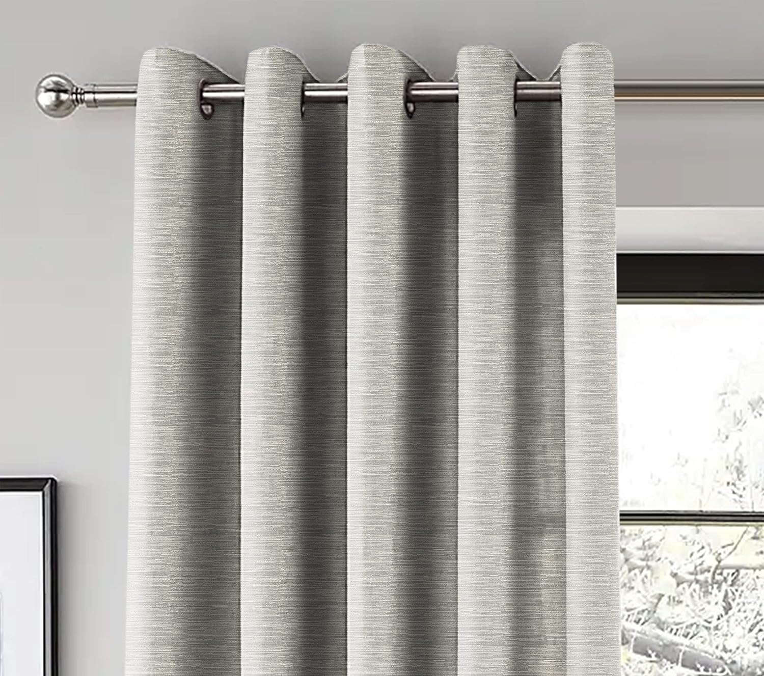 PETRA TEX SILVER PRINTED BLACKOUT CURTAIN