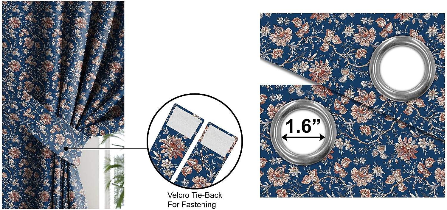 ANDAMAN BLUE PRINTED BLACKOUT CURTAIN