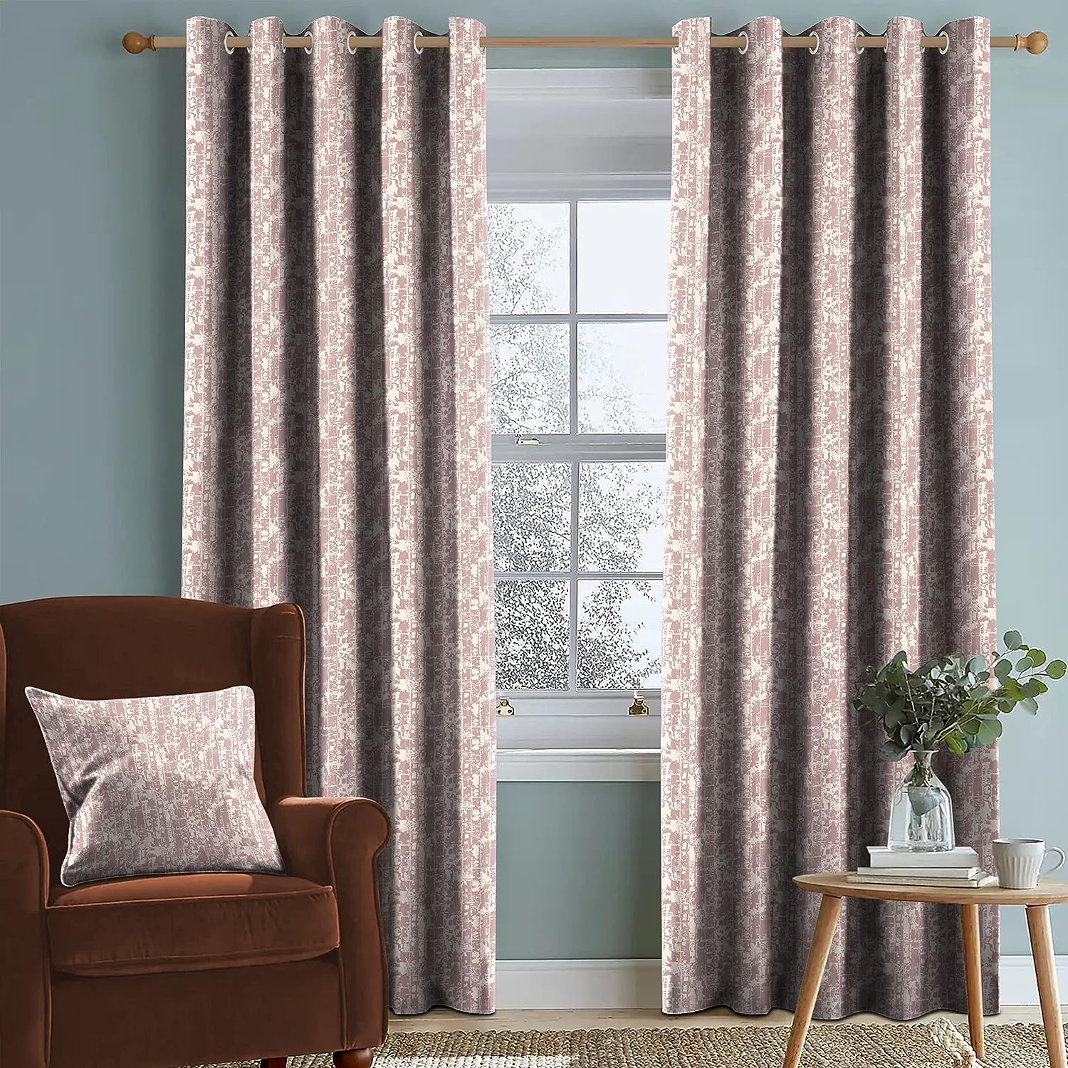 LEO BABY PINK BLACKOUT CURTAINS