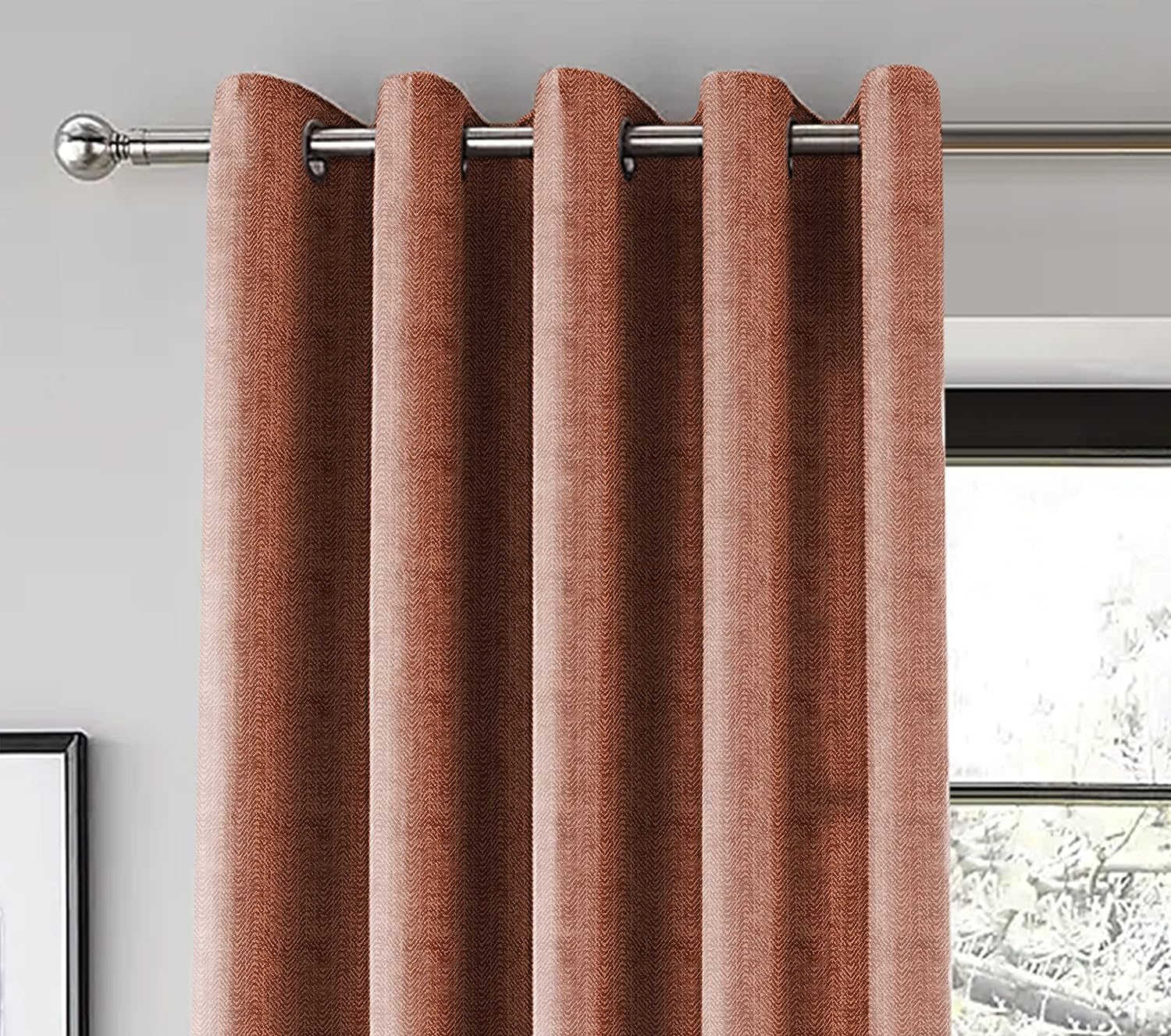 TURIN CLAY PRINTED BLACKOUT CURTAIN