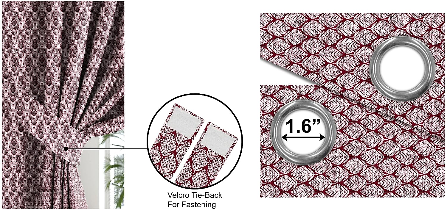 WILLOW MAROON BLACKOUT CURTAIN