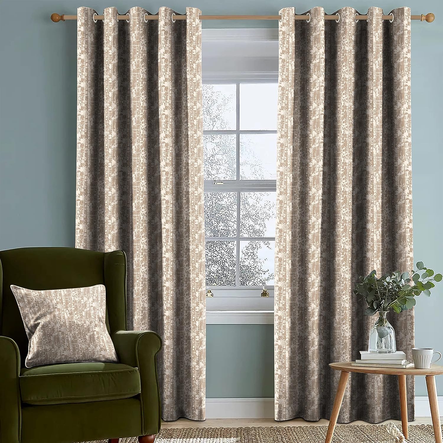 LEO L-BROWN BLACKOUT CURTAINS