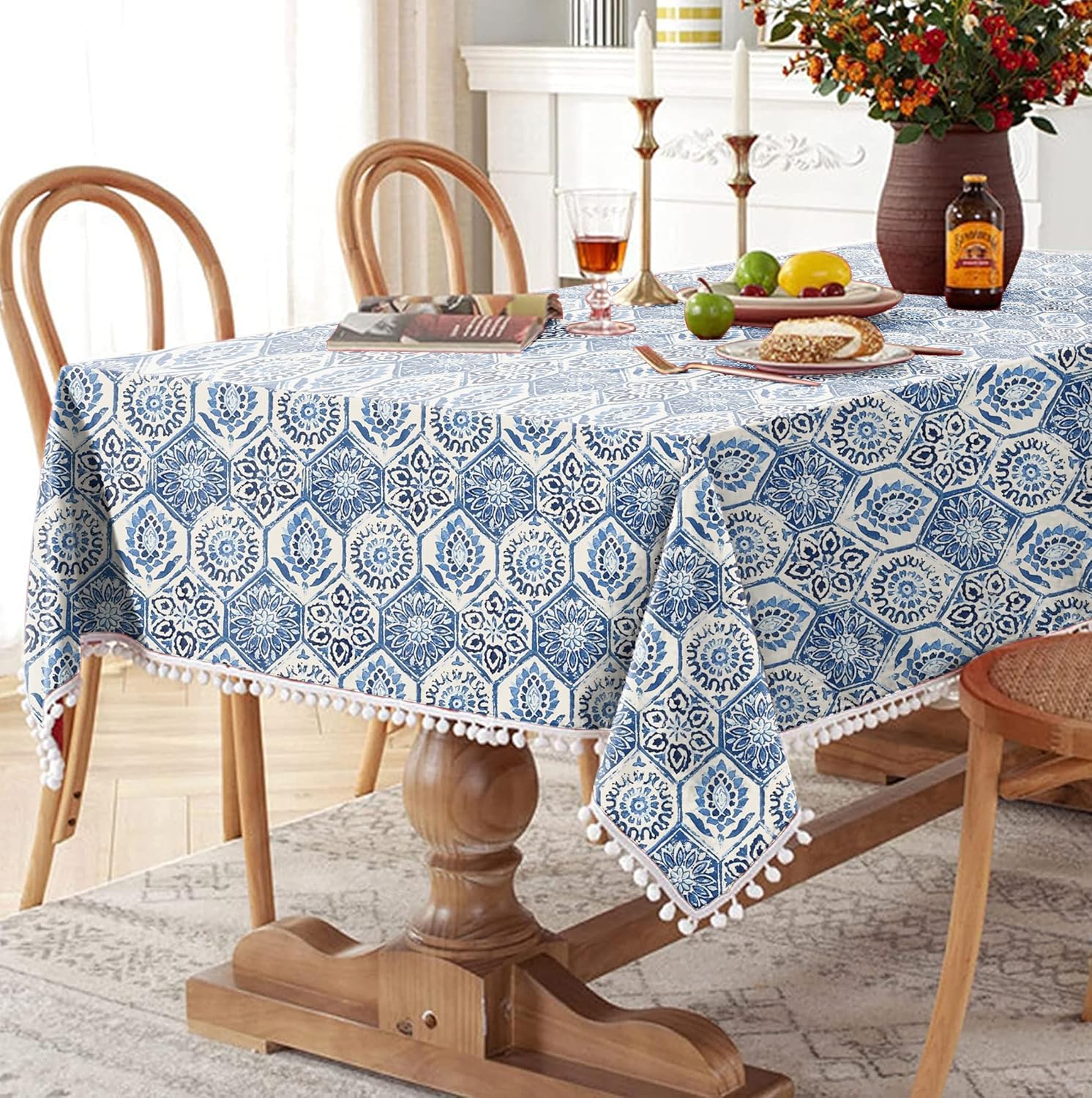 ANKARA BLUE TABLE CLOTH