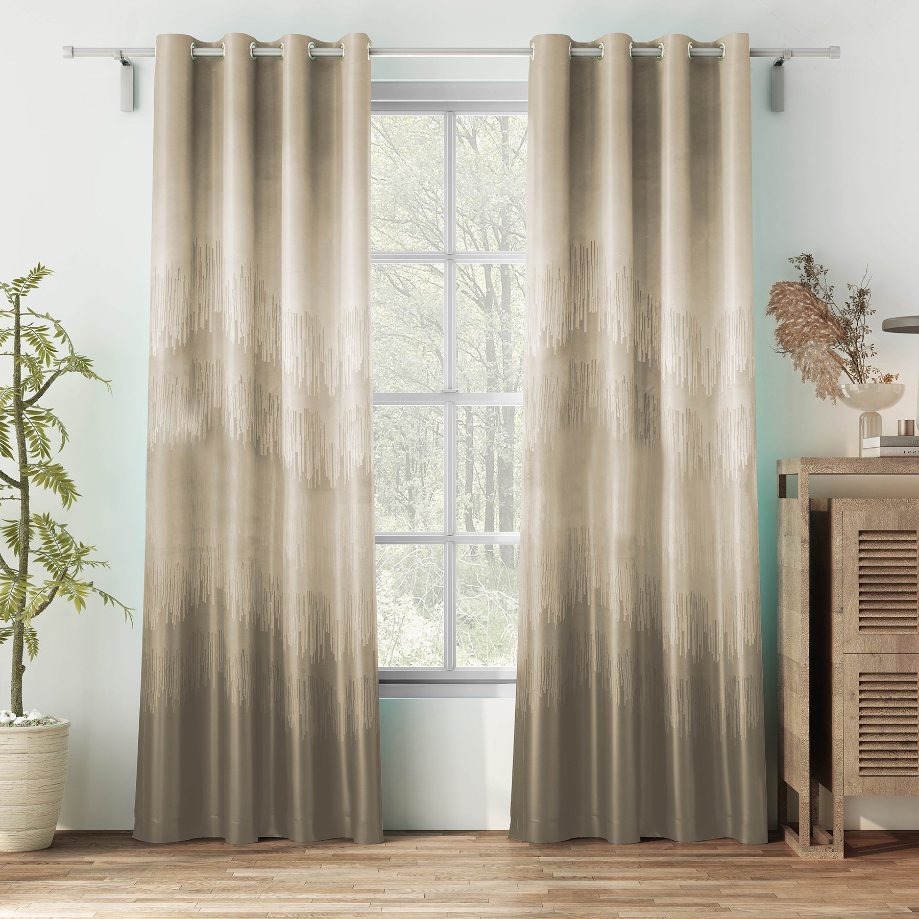 KUDO CHIKU PRINTED BLACKOUT CURTAIN