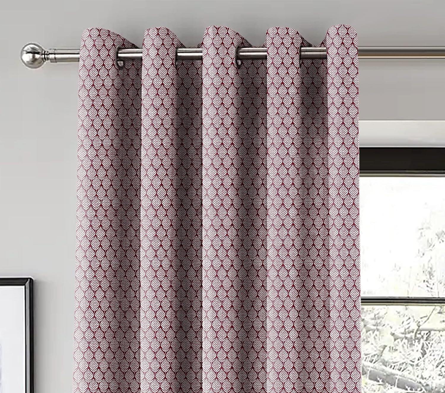 WILLOW MAROON BLACKOUT CURTAIN