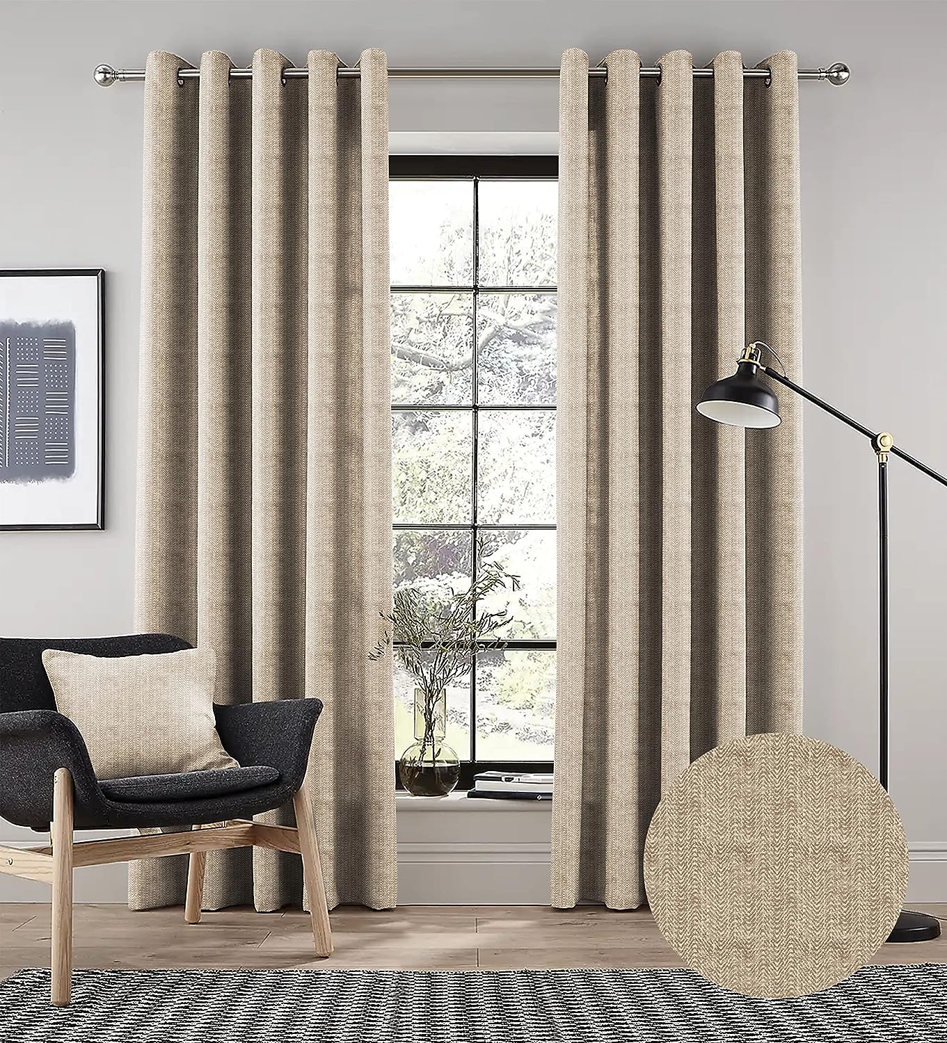 TURIN CHIKU PRINTED BLACKOUT CURTAIN