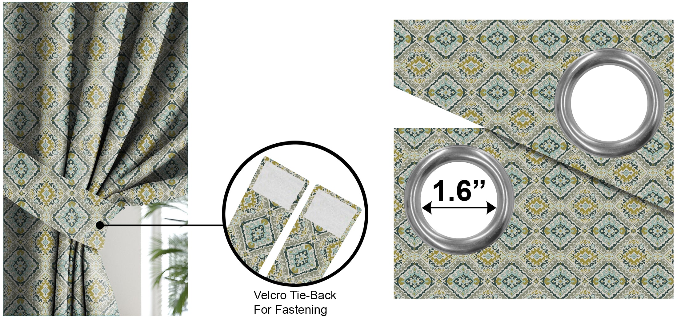 MOROCO ABYSS PRINTED BLACKOUT CURTAINS