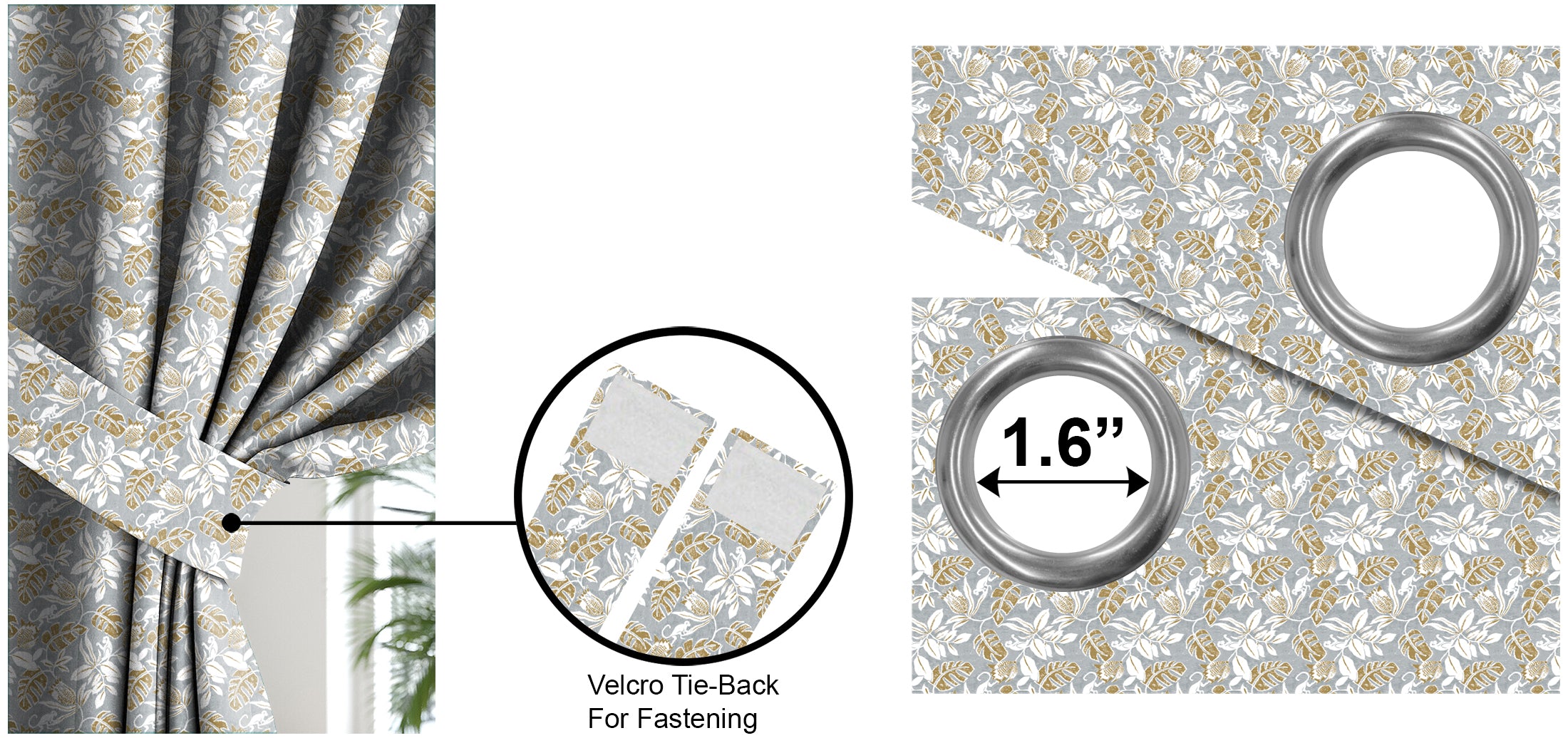 SAVANNA ALUMINIUM PRINTED BLACKOUT CURTAIN