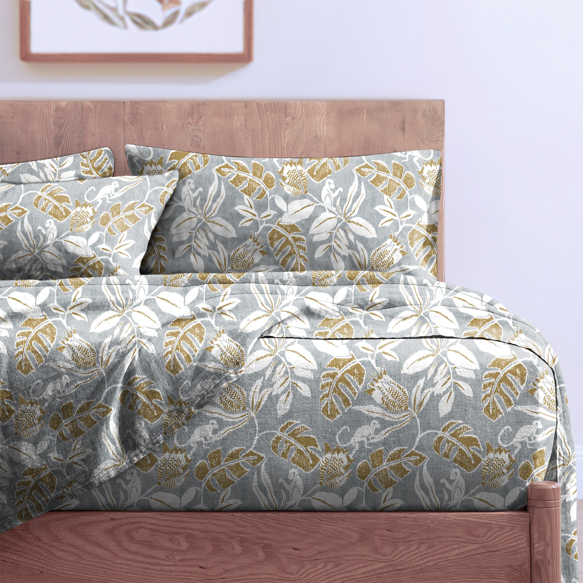 SAVANNA ALUMINIUM BEDCOVER FOR DOUBLE BED WITH 2 PILLOWCOVERS KING SIZE (104" X 90")