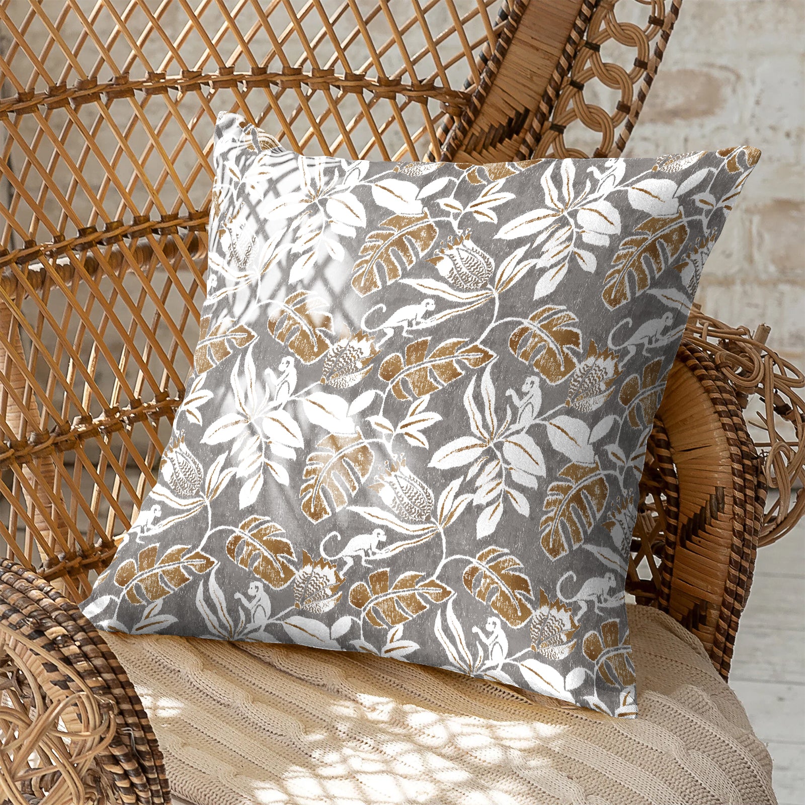 SAVANNA ANTHRACITE DIGITAL PRINTED CUSHION COVER (Pack of 2)