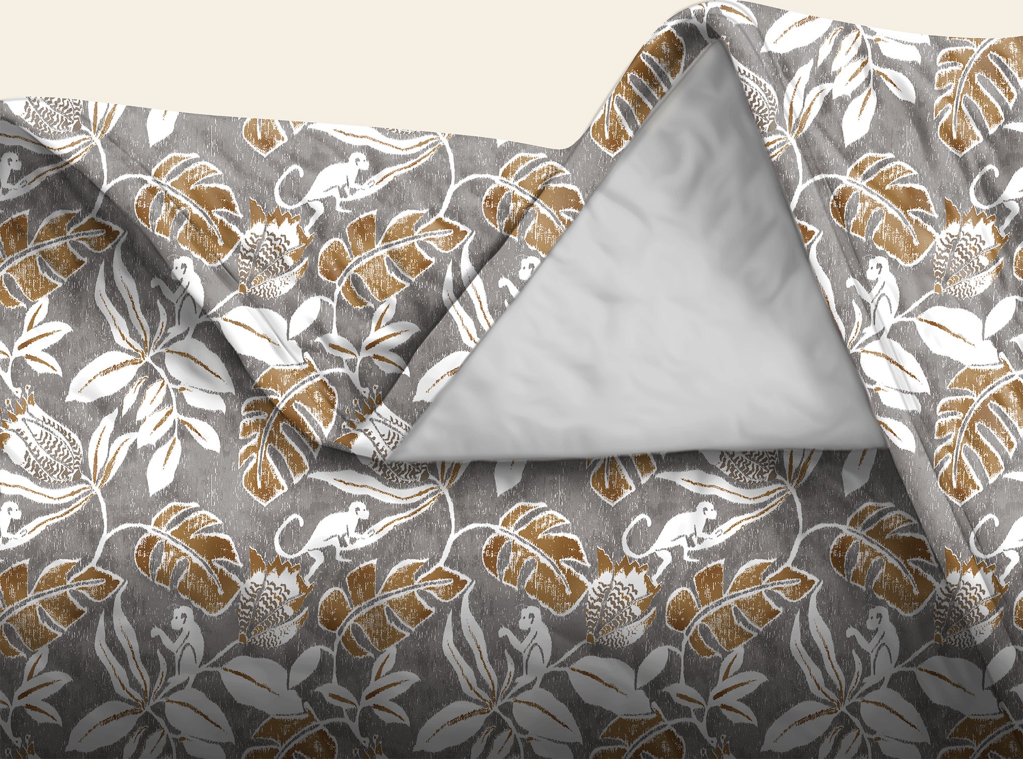 SAVANNA ANTHRACITE BEDCOVER FOR DOUBLE BED WITH 2 PILLOWCOVERS KING SIZE (104" X 90")