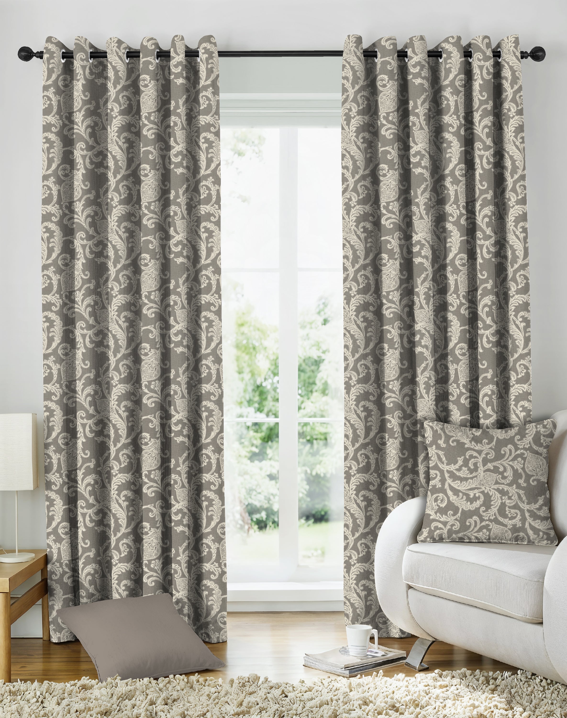 KELVIN ZORBA DIGITAL PRINTED ROOM DARKENER/100% BLACKOUT CURTAINS