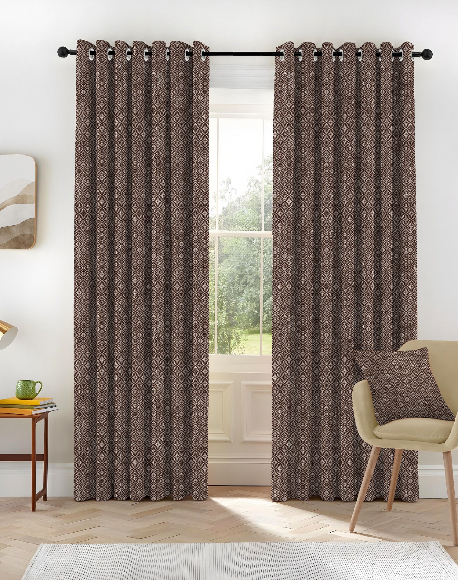 KOVO COFFEE DIGITAL PRINTED BLACKOUT CURTAINS