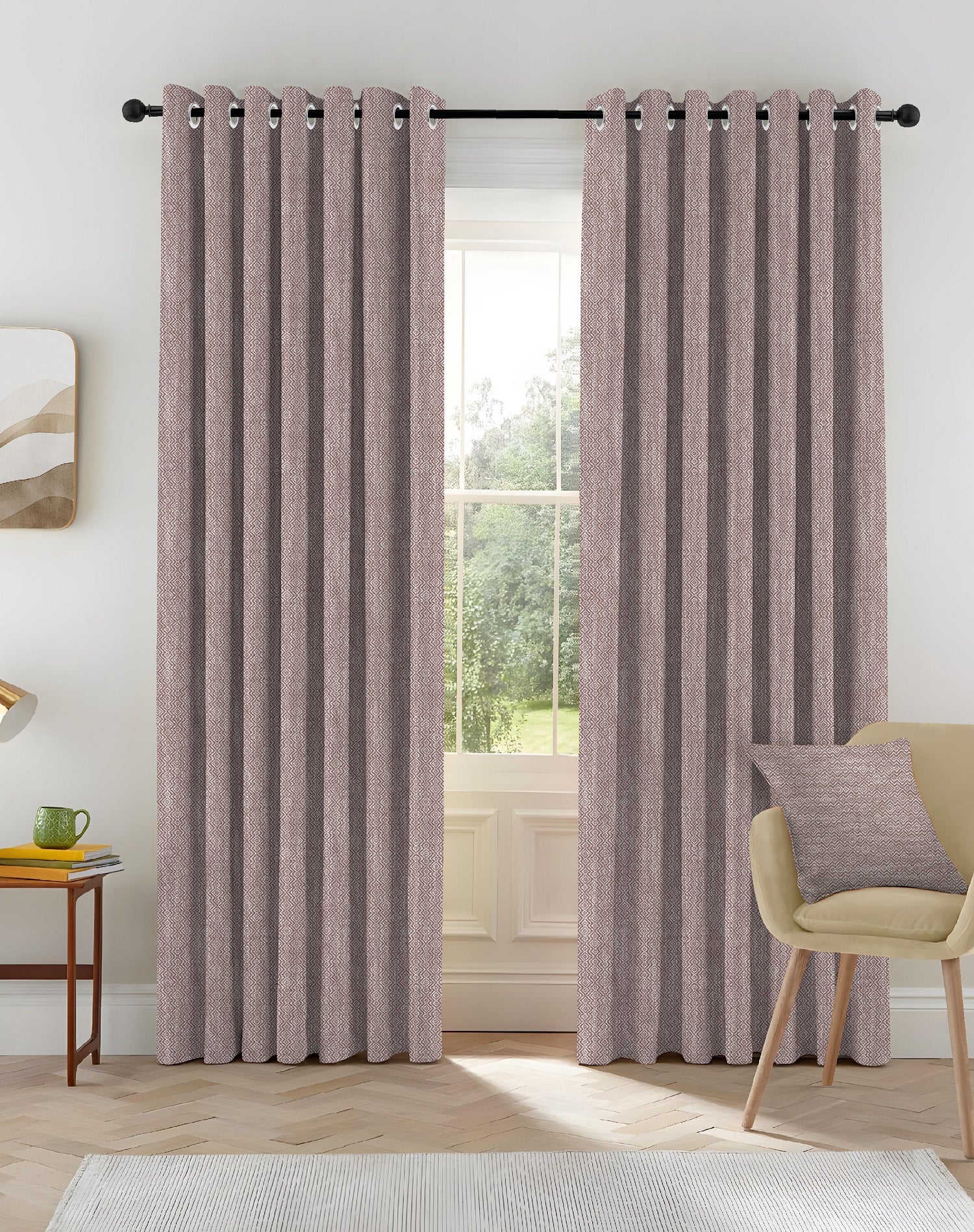 KOVO STONE DIGITAL PRINTED DIMOUT/100% BLACKOUT CURTAINS