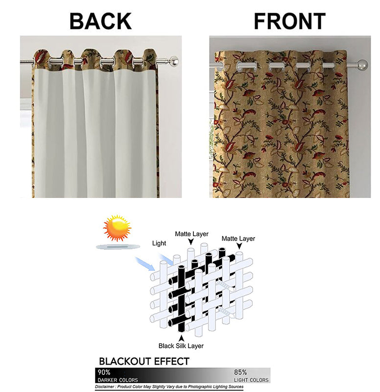 KASHMIRI CHIKU PRINTED BLACKOUT CURTAIN
