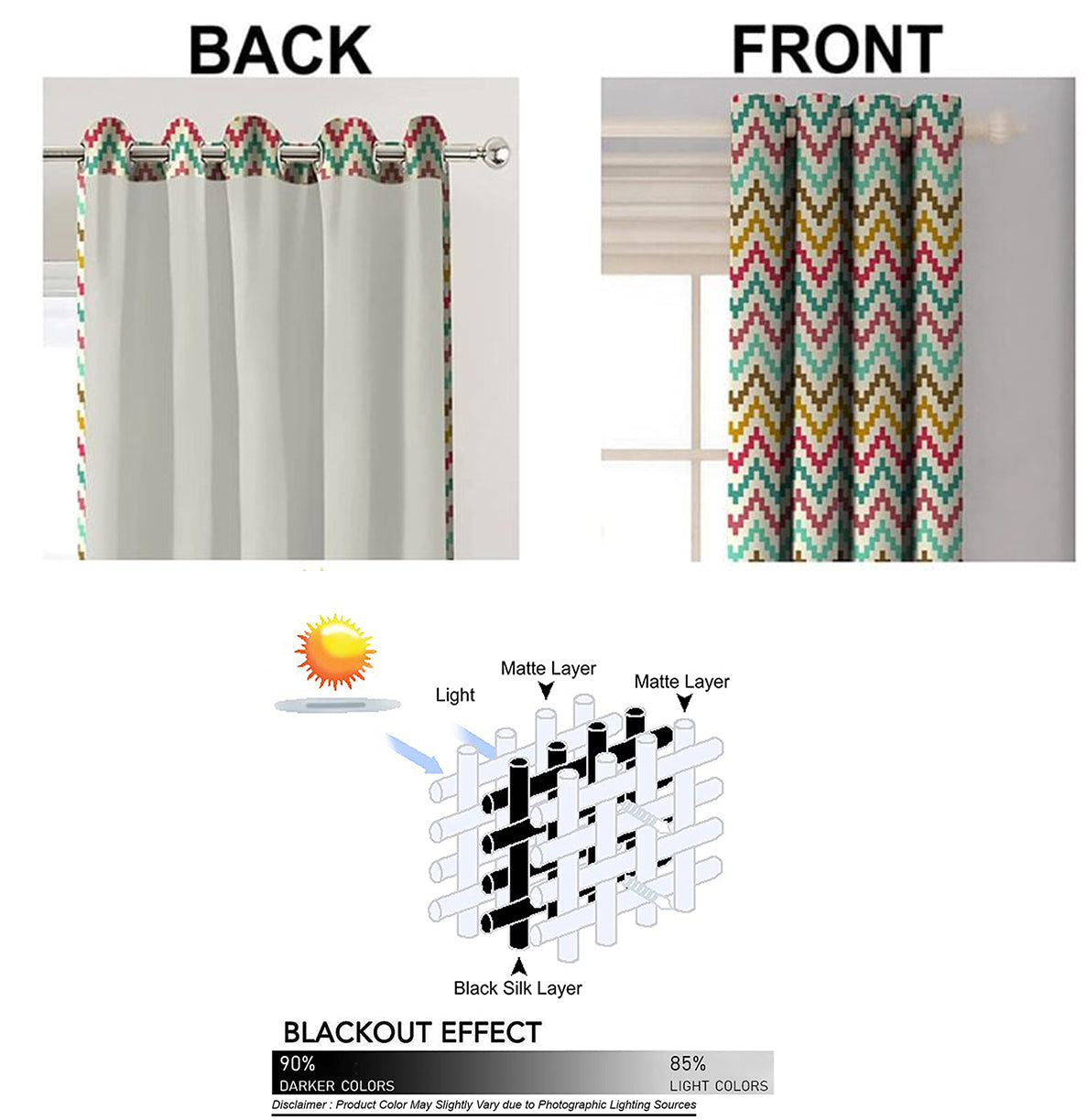 DYKE HEATHER CURTAIN BLACKOUT PRINTED