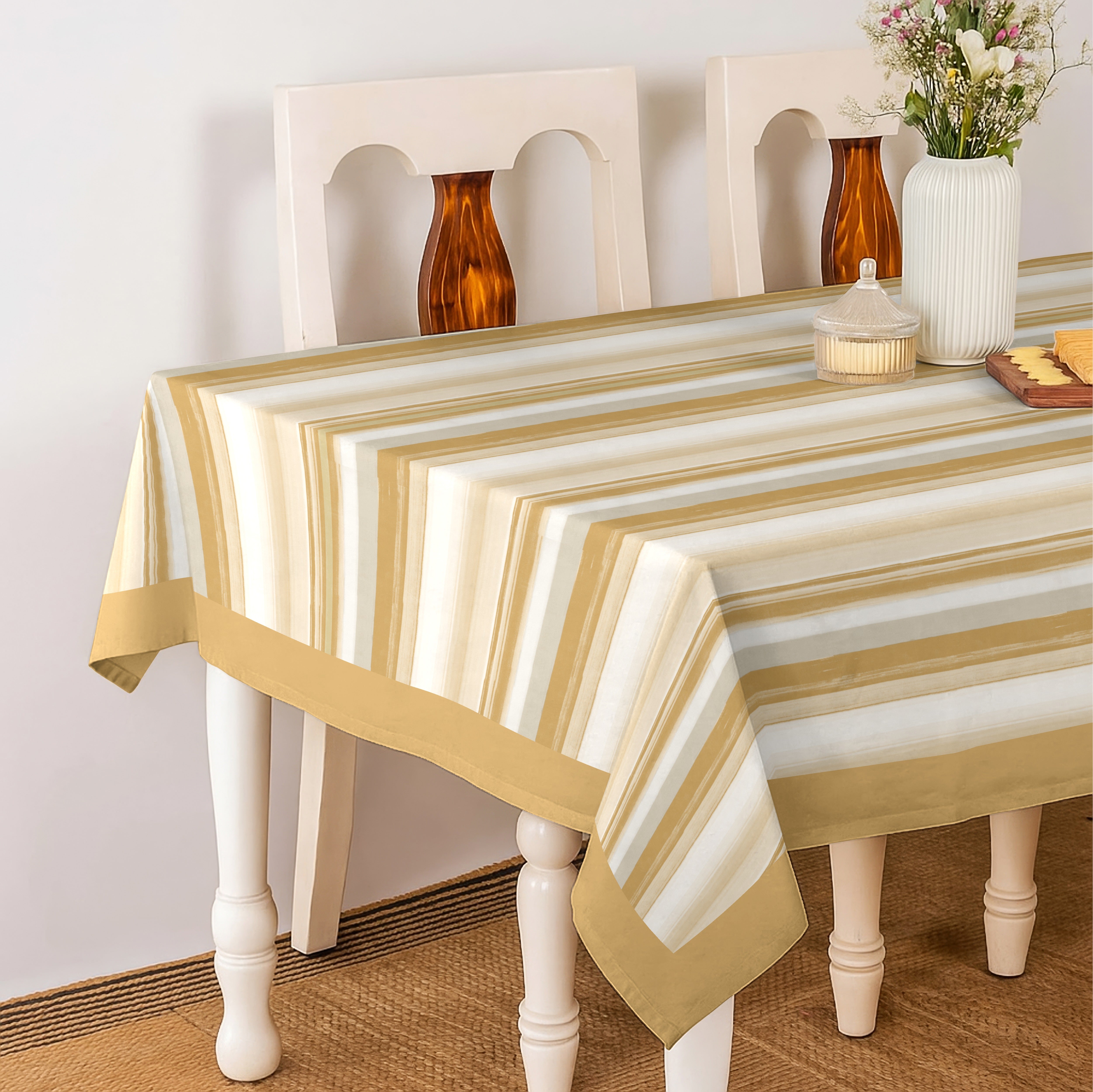 ALVIN STRIPES ORANGE TABLE CLOTH