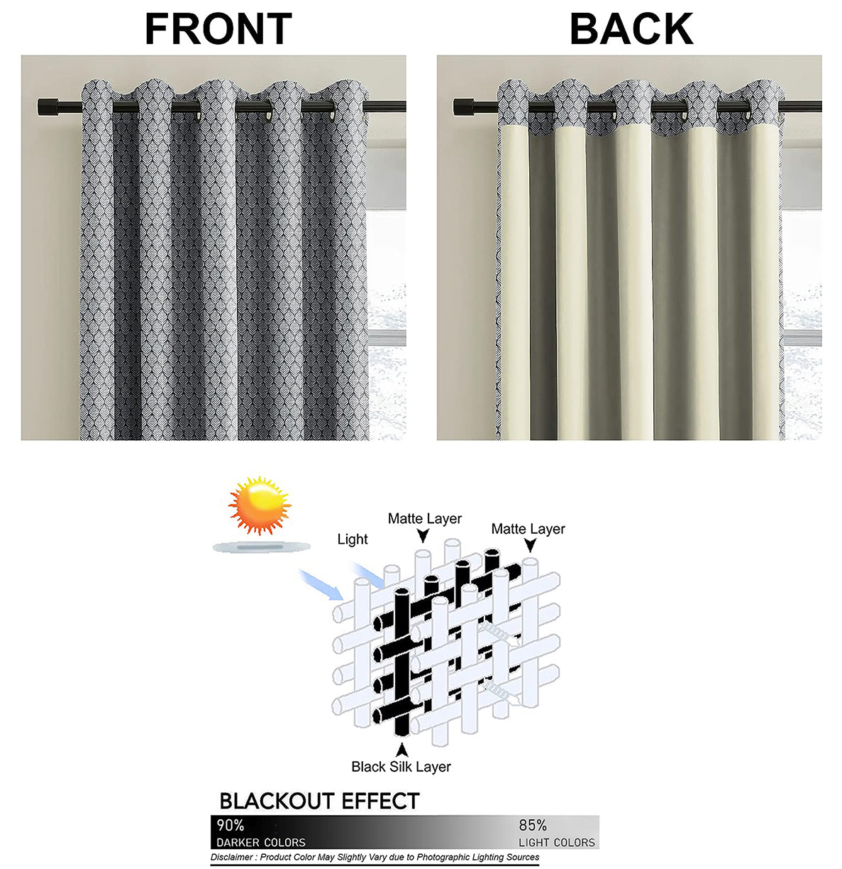 WILLOW D-GREY BLACKOUT CURTAIN
