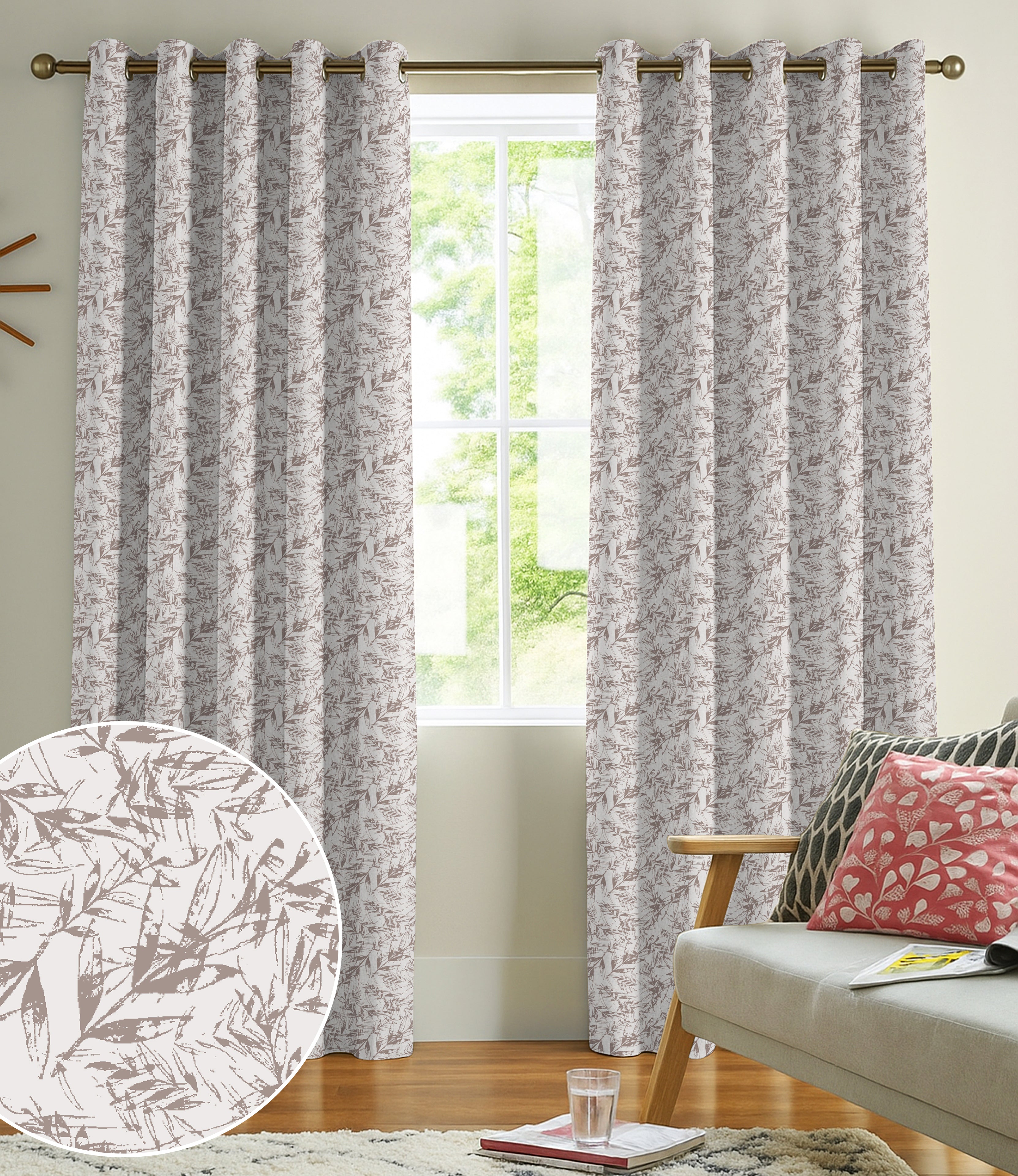 KENTON STONE PRINTED BLACKOUT CURTAIN