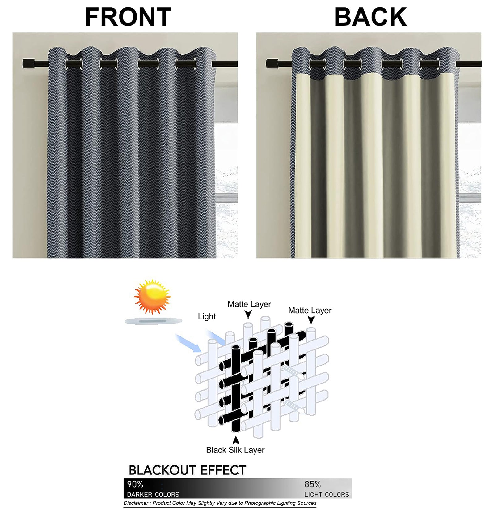 KASBAH GREY BLACKOUT CURTAIN