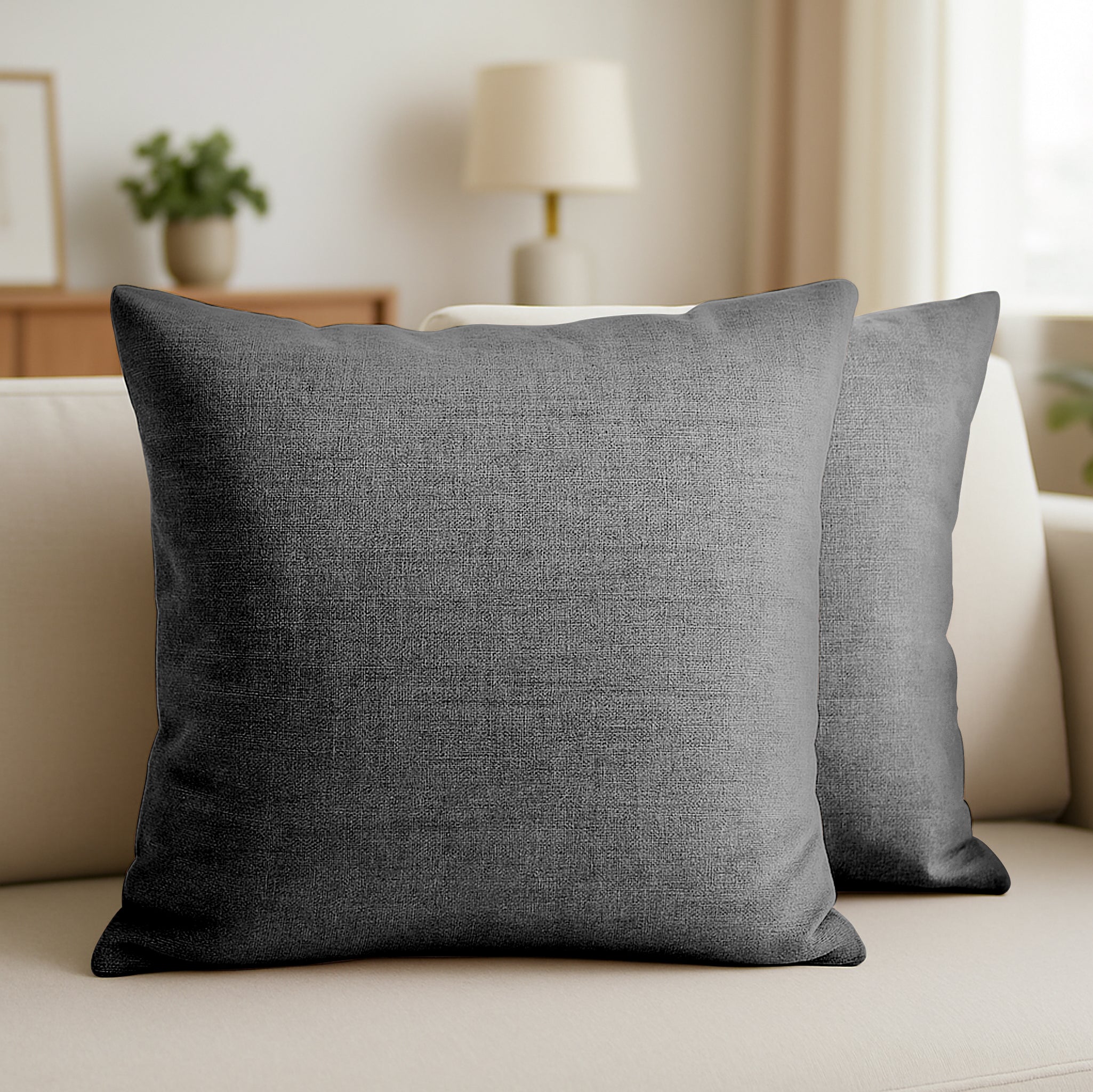 PUMA BLACK CUSHION COVER (Pack of 2)