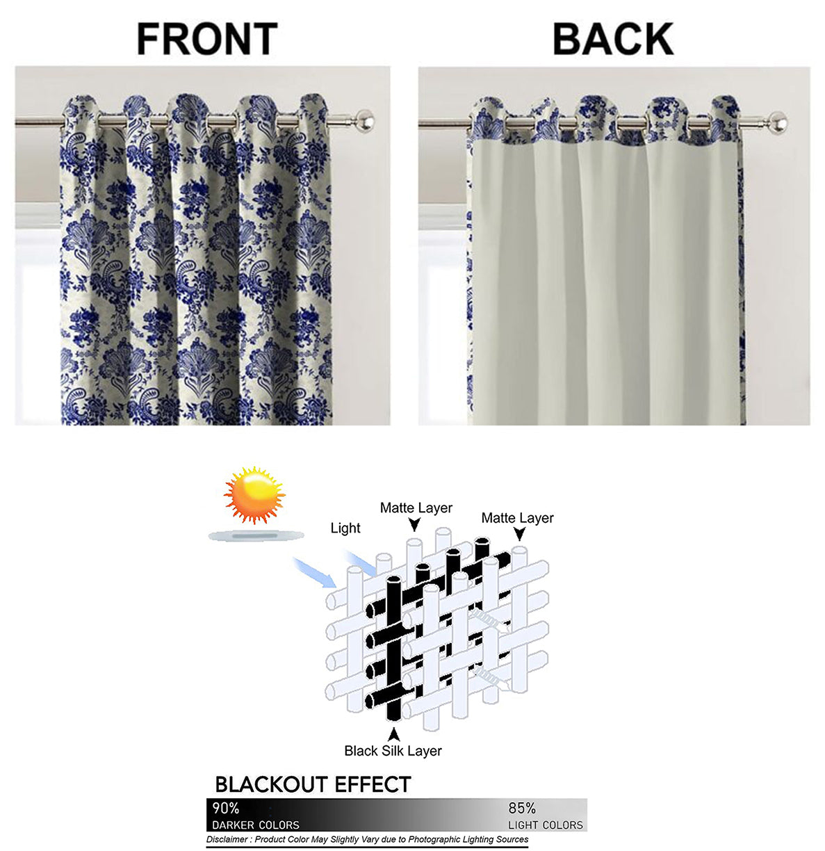 PAISLEY CREAM BLACKOUT CURTAINS