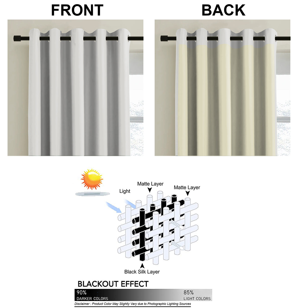 ROMANO GRAY BLACKOUT CURTAIN