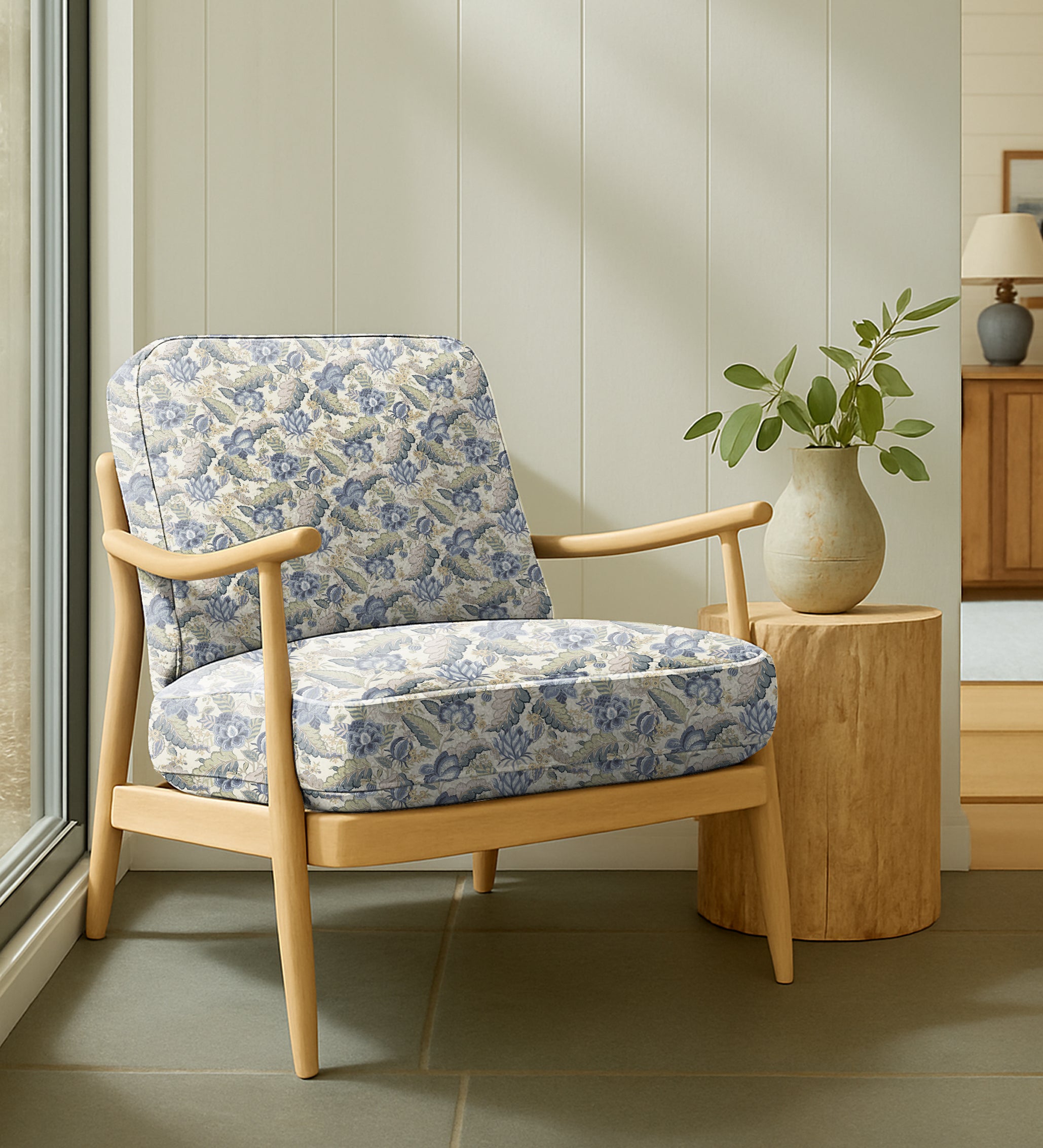 LUCETTA BLUE UPHOLSTERY FABRIC