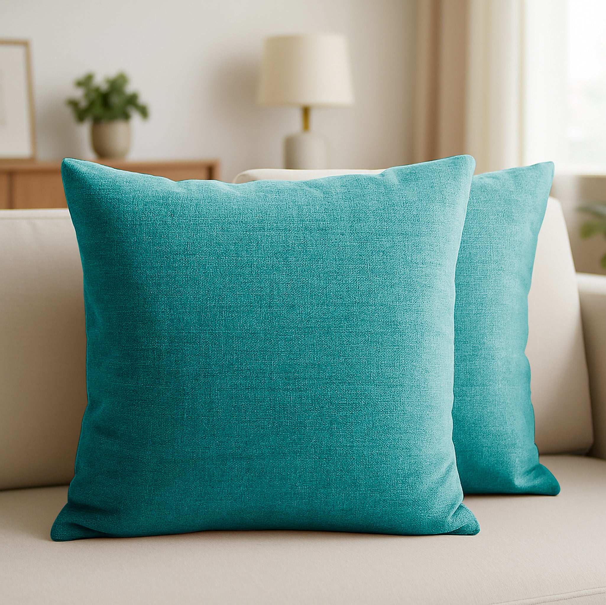 PUMA TEAL CUSHION COVER (Pack of 2)