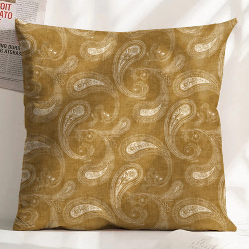 JODHPUR PAISLEY DIGITAL PRINTED CUSHION COVER CAMEL (Pack of 2)