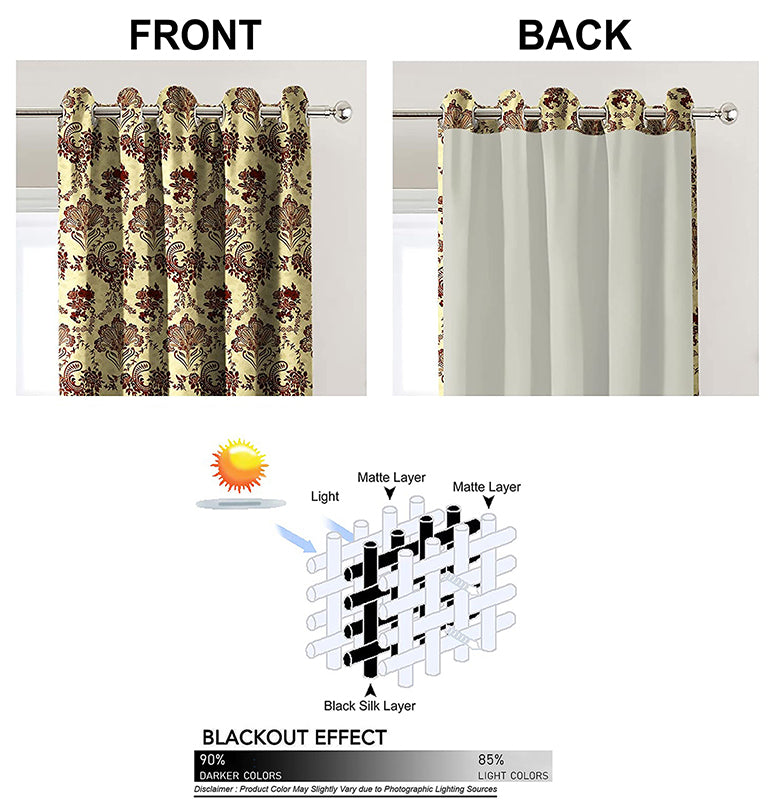 PAISLEY YELLOW BLACKOUT CURTAIN