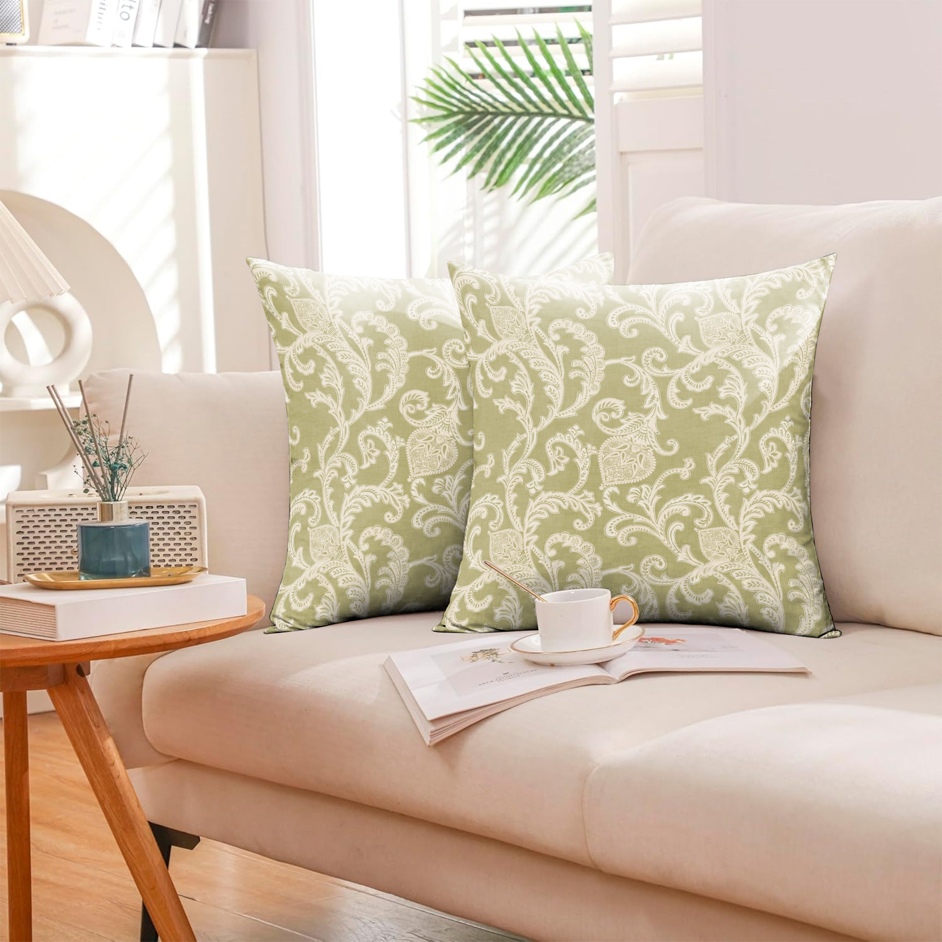 KOCHIN AVOCADO CUSHION COVER (Pack of 2)