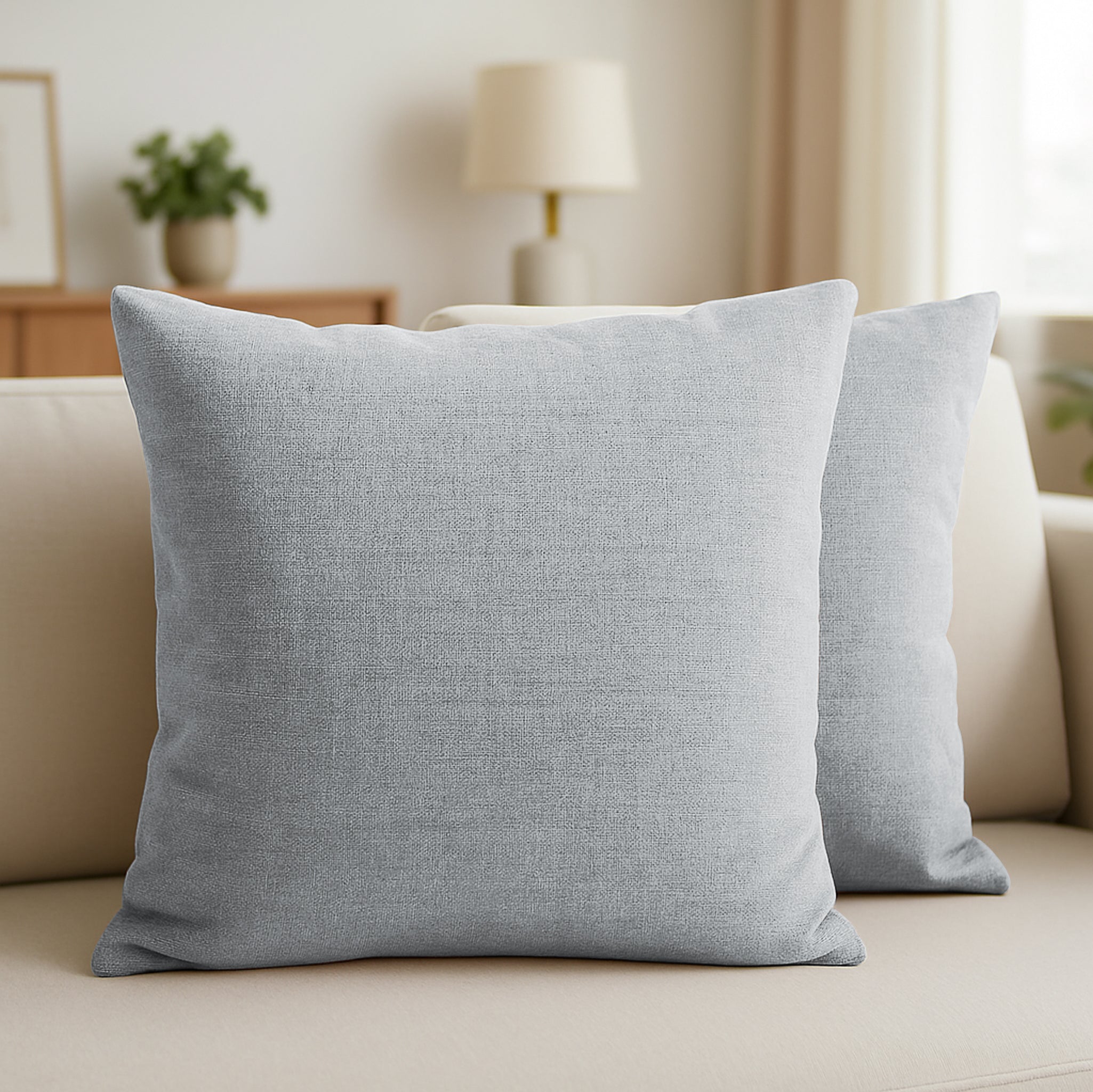 BAKER LIGHT GREY CUSHION COVER (Pack of 2)